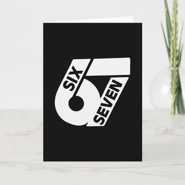 Carte Six Seven Mème Cool 67 Numéro Drôle  (Devant)