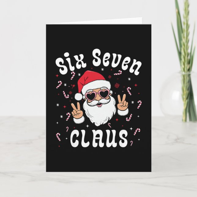 Carte Six Seven Santa Claus Funny 67 Christmas Meme Boys (Devant)