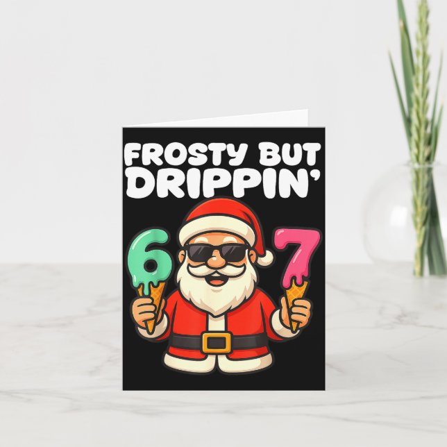 Carte Six Seven Santa Santa Sungles Ice Cream Christmas  (Devant)