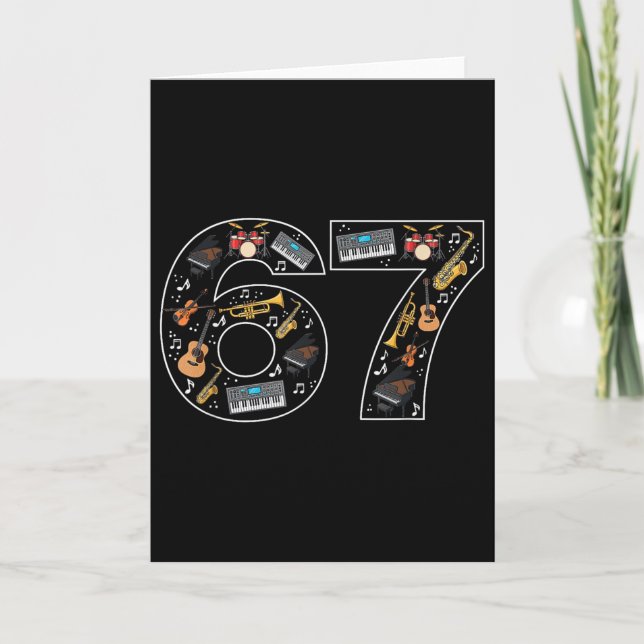 Carte Six Seven Tendance 67 Amateurs de Musique  (Devant)