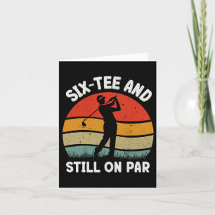 Carte Six Tee Golf Anniversaire 60e Anniversaire Golfer