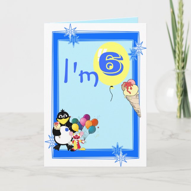 Carte Sixième anniversaire (Devant)