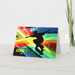 Carte Skate en Criss Cross Lightning Party