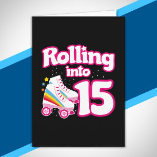 Carte Skate Party - 15e fête d'anniversaire - Roller Ska