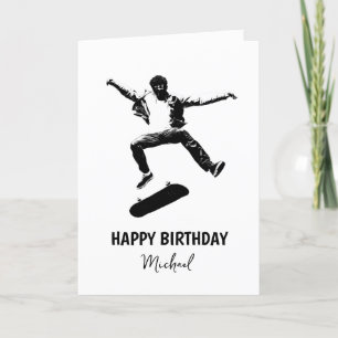 Carte Skateboard Happy Birthday Ajouter un nom