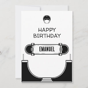 CARTE SKATEBOARD HEUREUX ANNIVERSAIRE