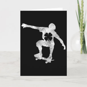 Carte Skateboard Irlandais Saint-Patrick Shamrock Skateb