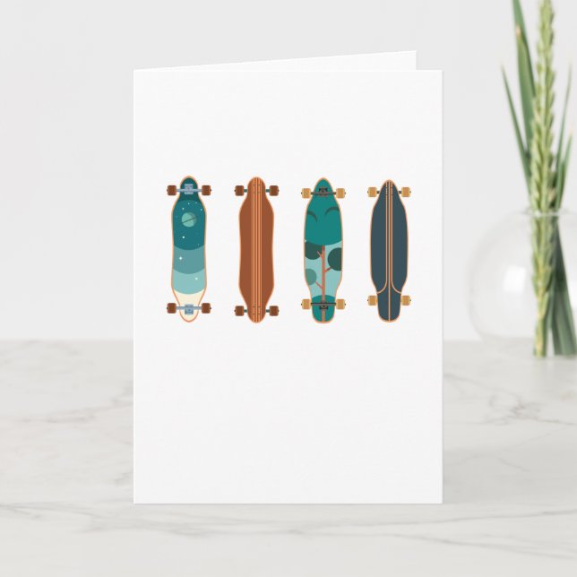 Carte Skateboard Set Skater Skateboard Cadeau (Devant)