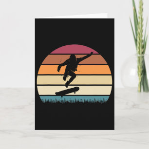 Carte Skateboard Skateur Rétro Skateboarding Garçons Ado