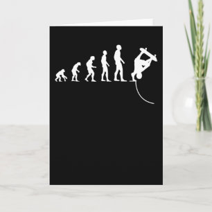 Carte Skateboarder Skate Skate Evolution Funny Cadeau