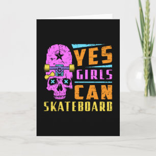 Carte Skater Girl Skateboard Skate Skate Skate Sk8 Gift 