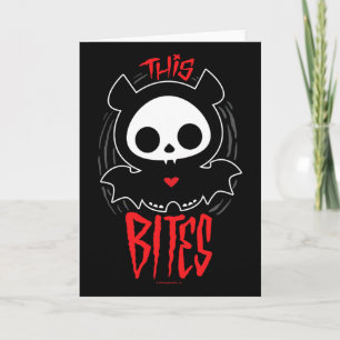 Carte Skelanimals Diego T ça mord Rouge Halloween Épouva