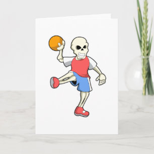 Carte Skeleton at Handball player avec Handball