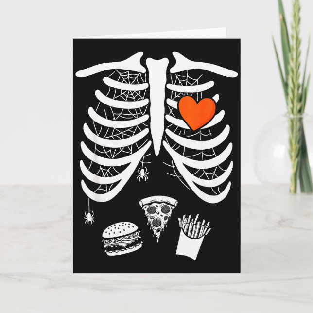 Carte Skeleton Baby Pregnant Xray Rib Cage For Fall Hall (Devant)