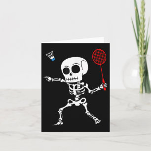 Carte Skeleton Badminton Halloween Smash Shuttle Easy Co