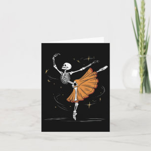 Carte Skeleton Ballerina Ballet Danse Halloween