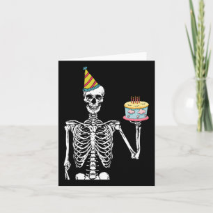 Carte Skeleton Birthday Party Lazy Halloween Costume Fun