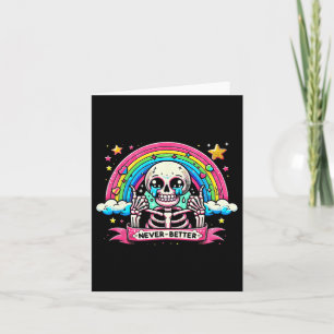 Carte Skeleton Chemises Halloween jamais mieux Skull Rai