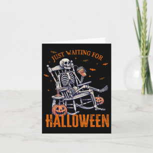 Carte Skeleton Christmas Design En Attente D'Hallowe