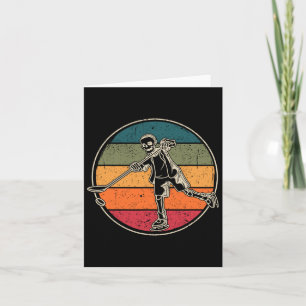 Carte Skeleton citrouille Hockey sur glace Halloween Spo