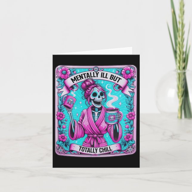 Carte Skeleton Coffee Tarot Card Mental Mll Mais Totale (Devant)