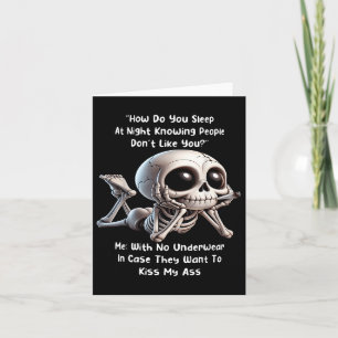 Carte Skeleton Comment Dors-Tu La Nuit En Connaissant Le