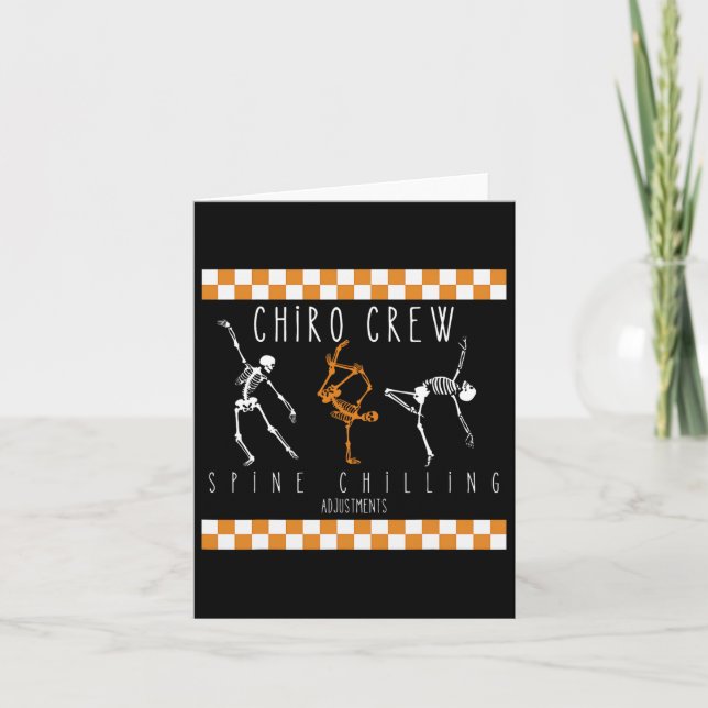Carte Skeleton Dancing Chiro Crew Chiropractor Halloween (Devant)