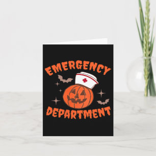 Carte Skeleton Er Nurse Urgence Département Halloween D