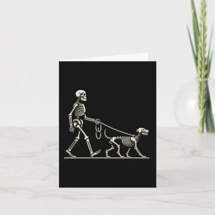 Carte Skeleton Et Chien Lazy Costume Halloween Drôle Sku