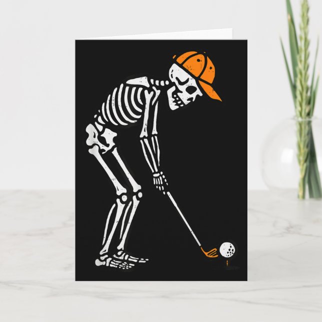 Carte Skeleton Golf Halloween Golfer Costume Dad Mens Bo (Devant)