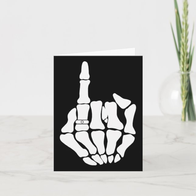 Carte Skeleton Groom Mariage vient de se marier Éffrayan (Devant)