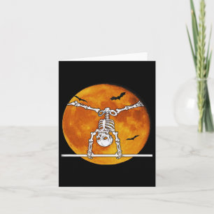 Carte Skeleton Gymnastique Halloween Horizontal R