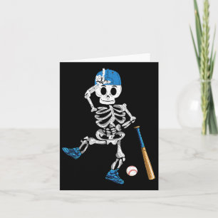 Carte Skeleton Halloween Baseball Vintage jouer