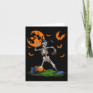 Carte Skeleton Halloween Hommes garçons Baseball Saison