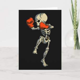 Carte Skeleton Muay Thai Halloween Kickboxing Mma Combat