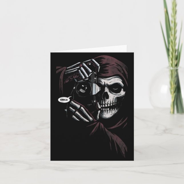 Carte Skeleton Photographer Funny For Men Women  (Devant)