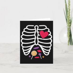 Carte Skeleton Rib Cage Funny Halloween Garçons Filles