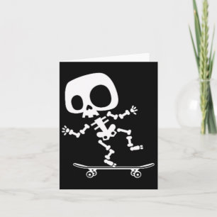 Carte Skeleton Skateboard Halloween Costume amusant Skat