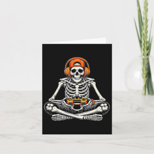 Carte Skeleton Skull Vidéo Jeu Joueur Hommes garçons Hal