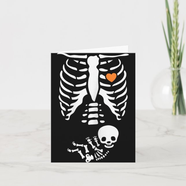 Carte Skeleton Xray Halloween Costume Pregnant Women Mom (Devant)