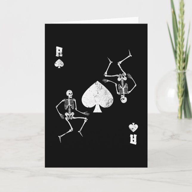 Carte Skeletons Ace of Spades Card (Devant)