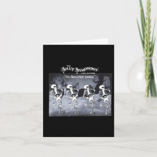 Carte Skeletons de danse éffrayante Clic Halloween blanc