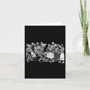Carte Skeletons De Danse Jour De Dead Dia De Los Muertos
