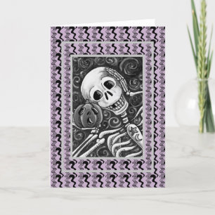 Carte SKELLY & JACK GOTH HALLOWEEN GREETING CARD Blank