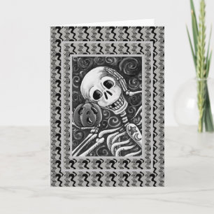 Carte SKELLY & JACK GOTH HALLOWEEN GREETING CARD Vide