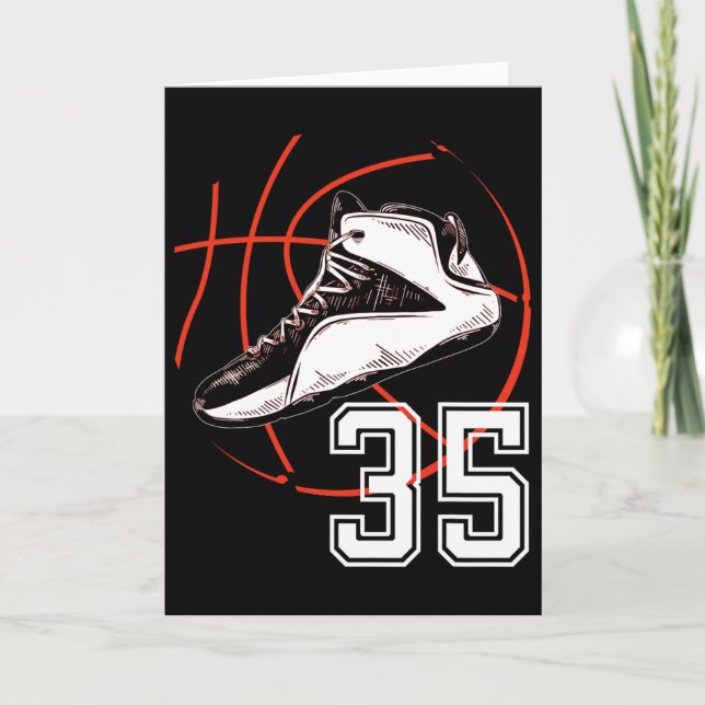 Carte Sketll Chaussures 35e Anniversaire cadeau de fête  (Devant)
