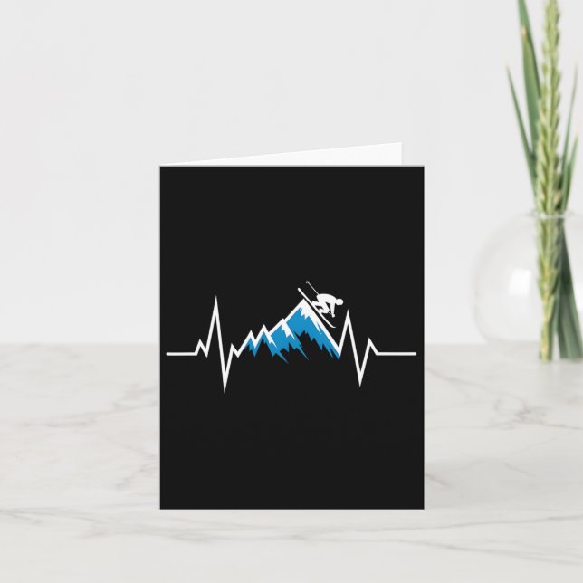 Carte Ski Alpin Heartbeat Les amateurs de ski (Devant)