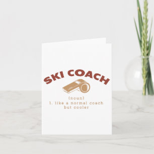 Carte Ski Coach Définition Funny Ski Instructor Humour