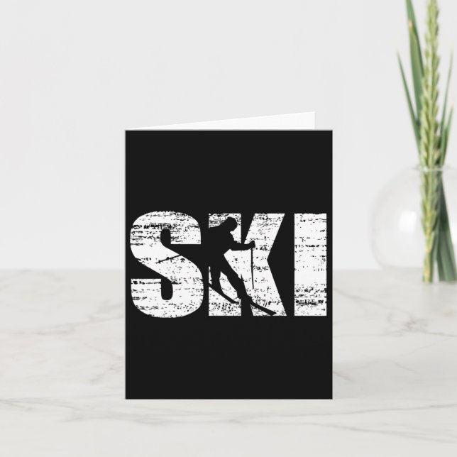 Carte Ski cool En Perte Pour Skieurs (Devant)