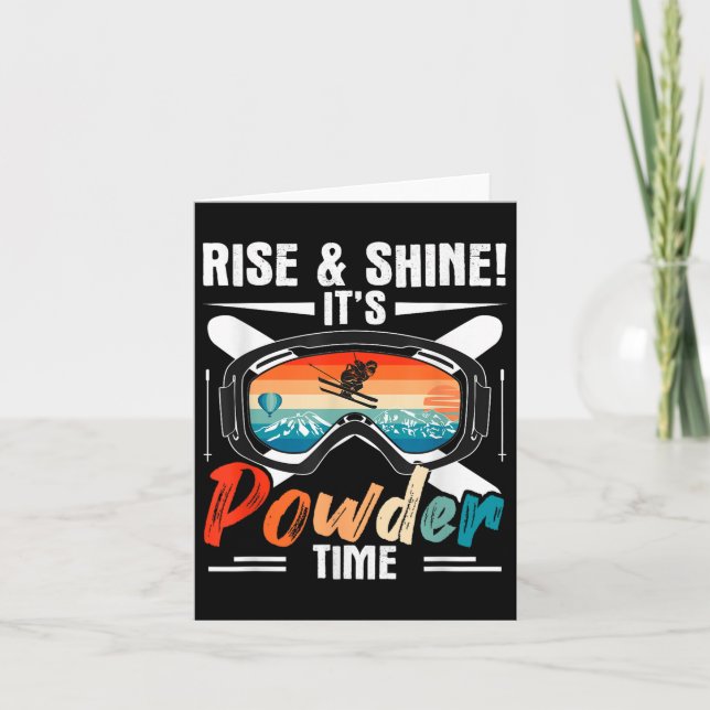 Carte Ski d'hiver de ski de fond de ski de retro : Il (Devant)